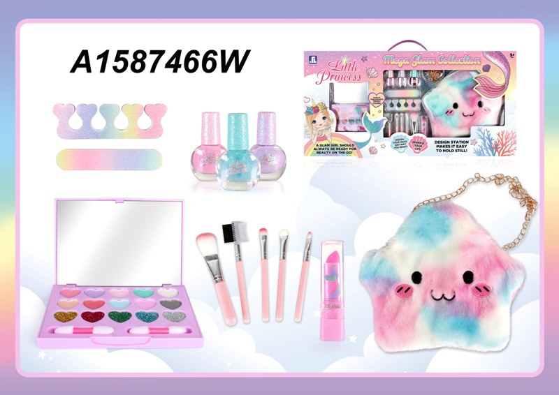 NET مكياج مع جزدان فرو بعلبة