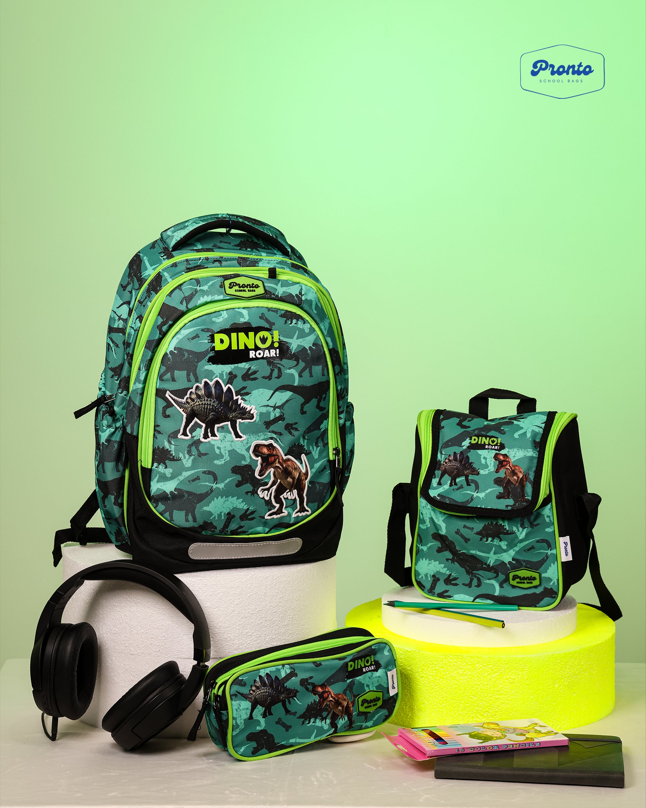 Pronto Dino Roar 3-in-1 School Set 17” – karouttoys