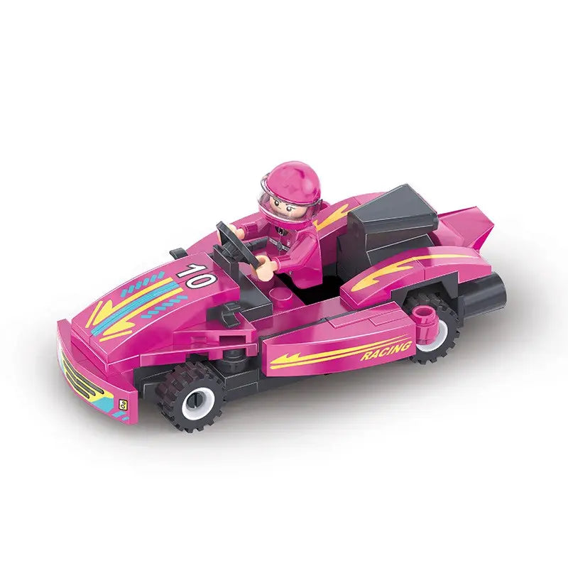 Mini building block cars
