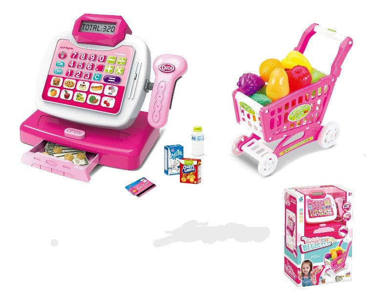 Cashier Set with Shopping Cart