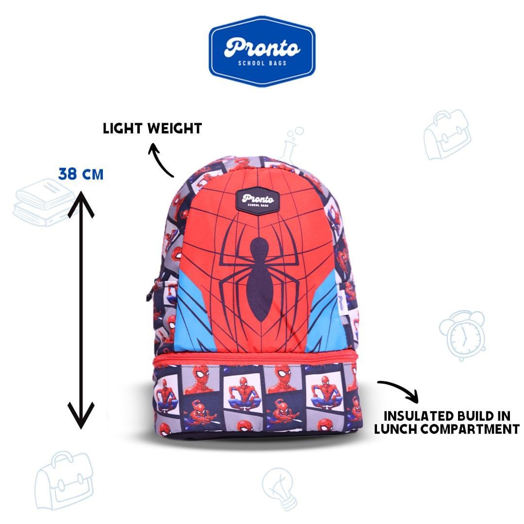 Pronto Spiderman Lunch Backpack 15"