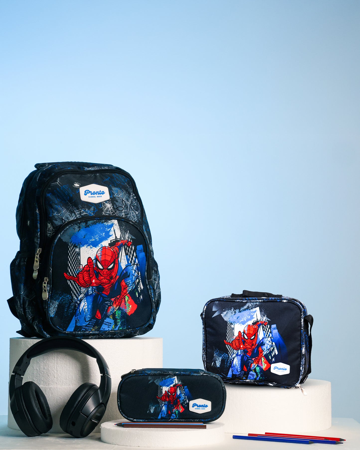 Pronto Spider Man 3-in-1 School Set 16”
