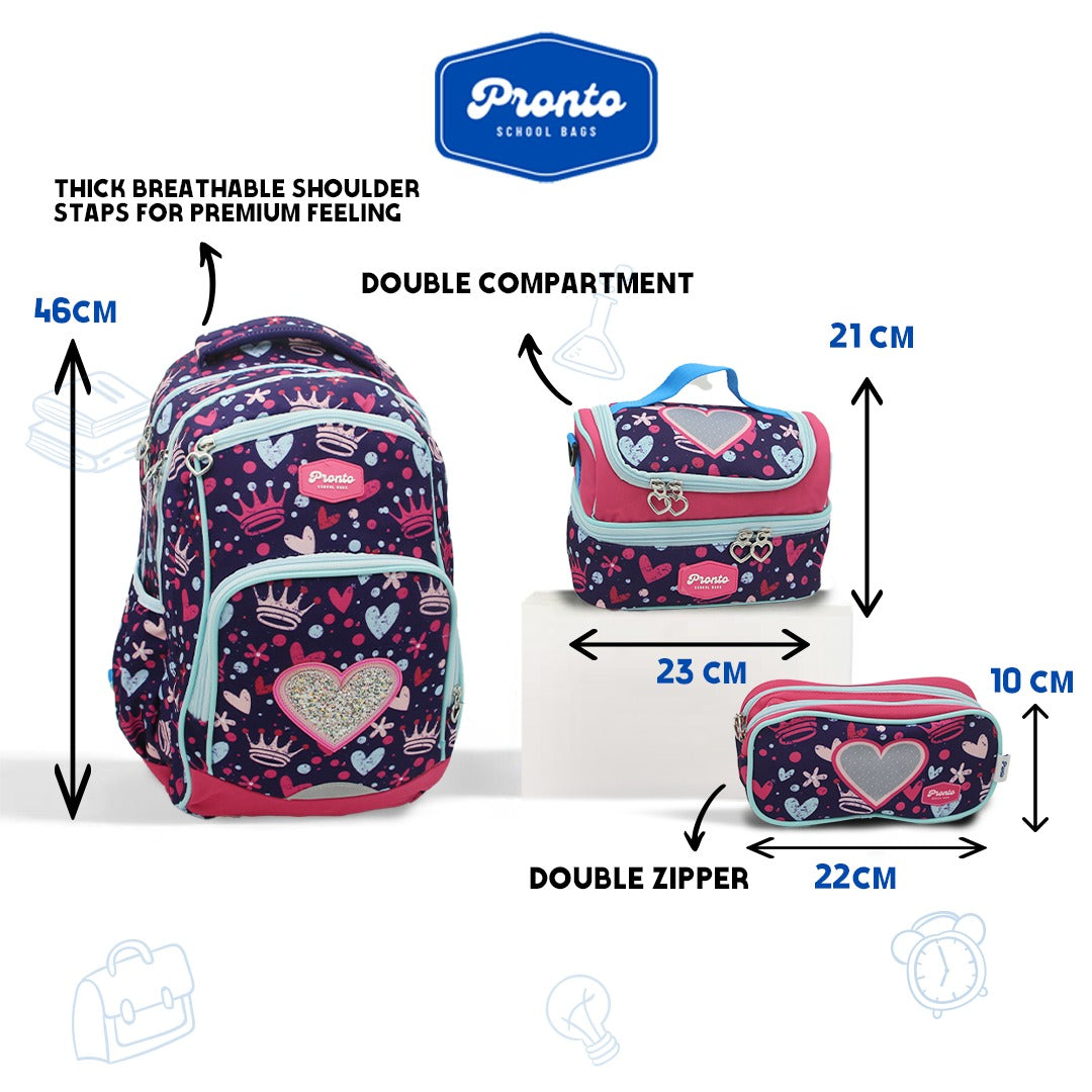 PRONTO 18" 3pcs 3D Heart set