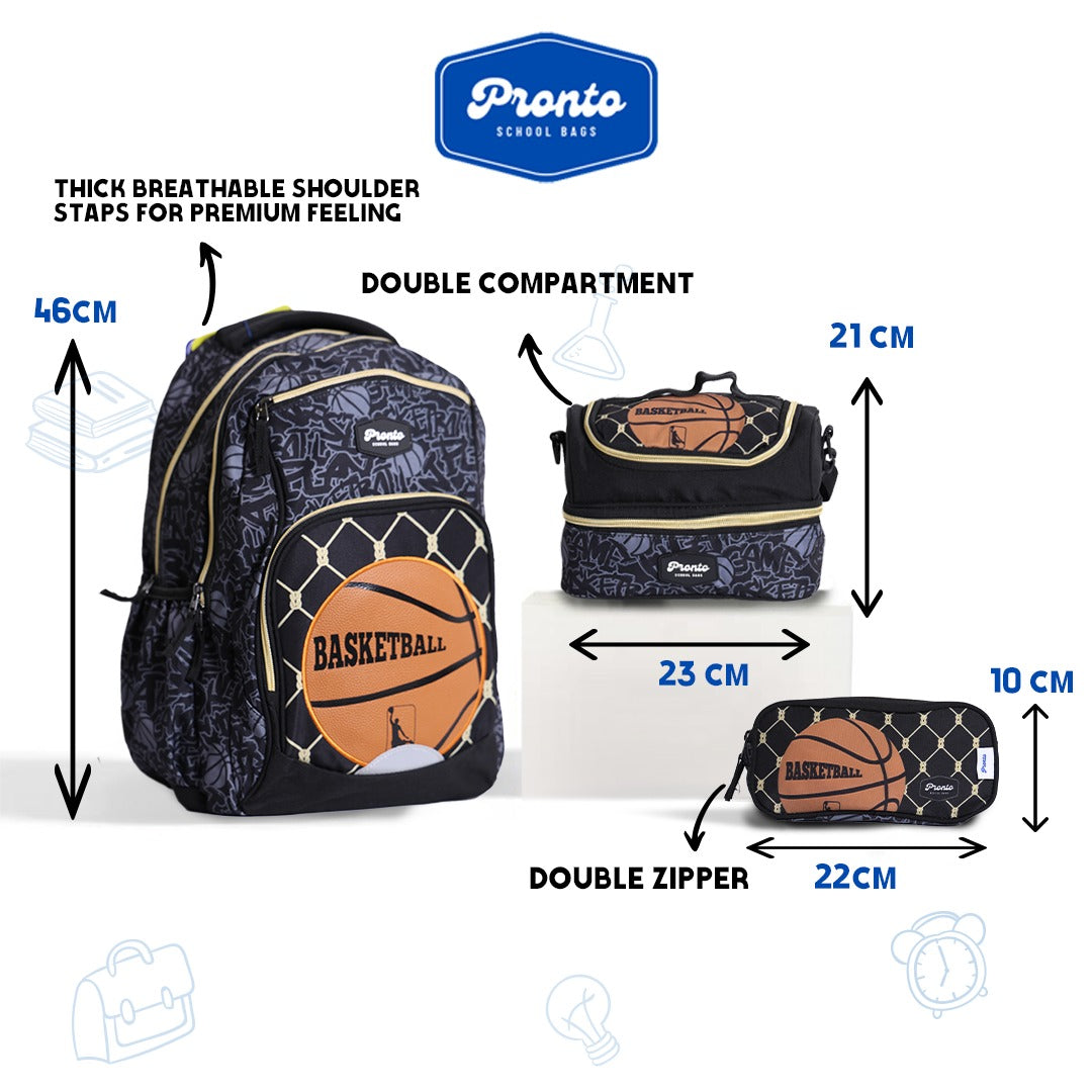 PRONTO 18" 3pcs 3D Basketball set