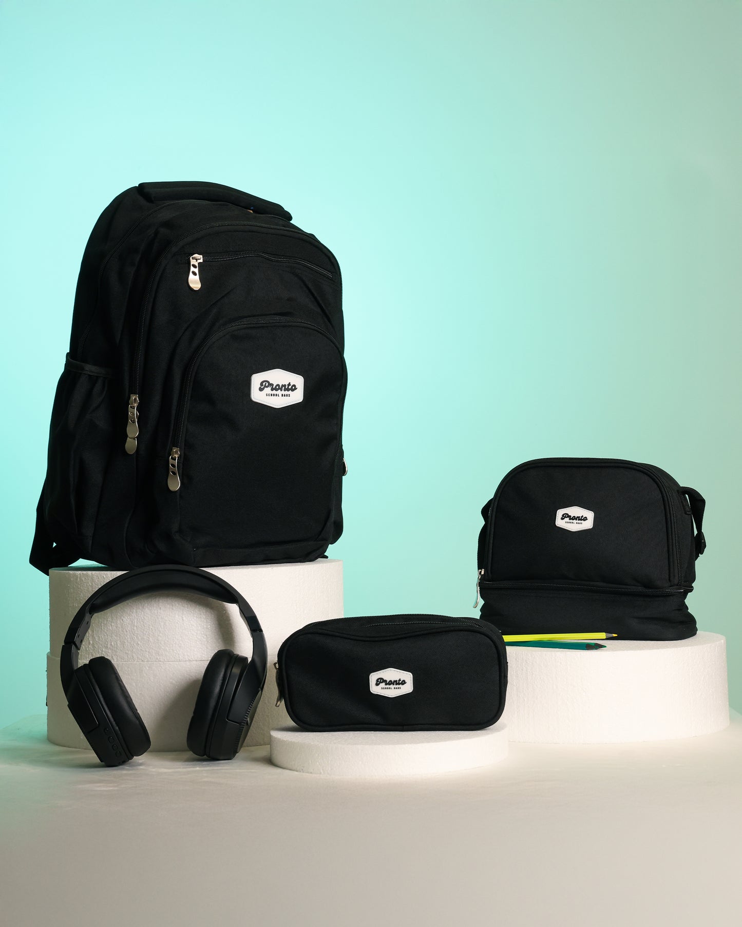 Pronto Classic Black 3-in-1 School Set 18"