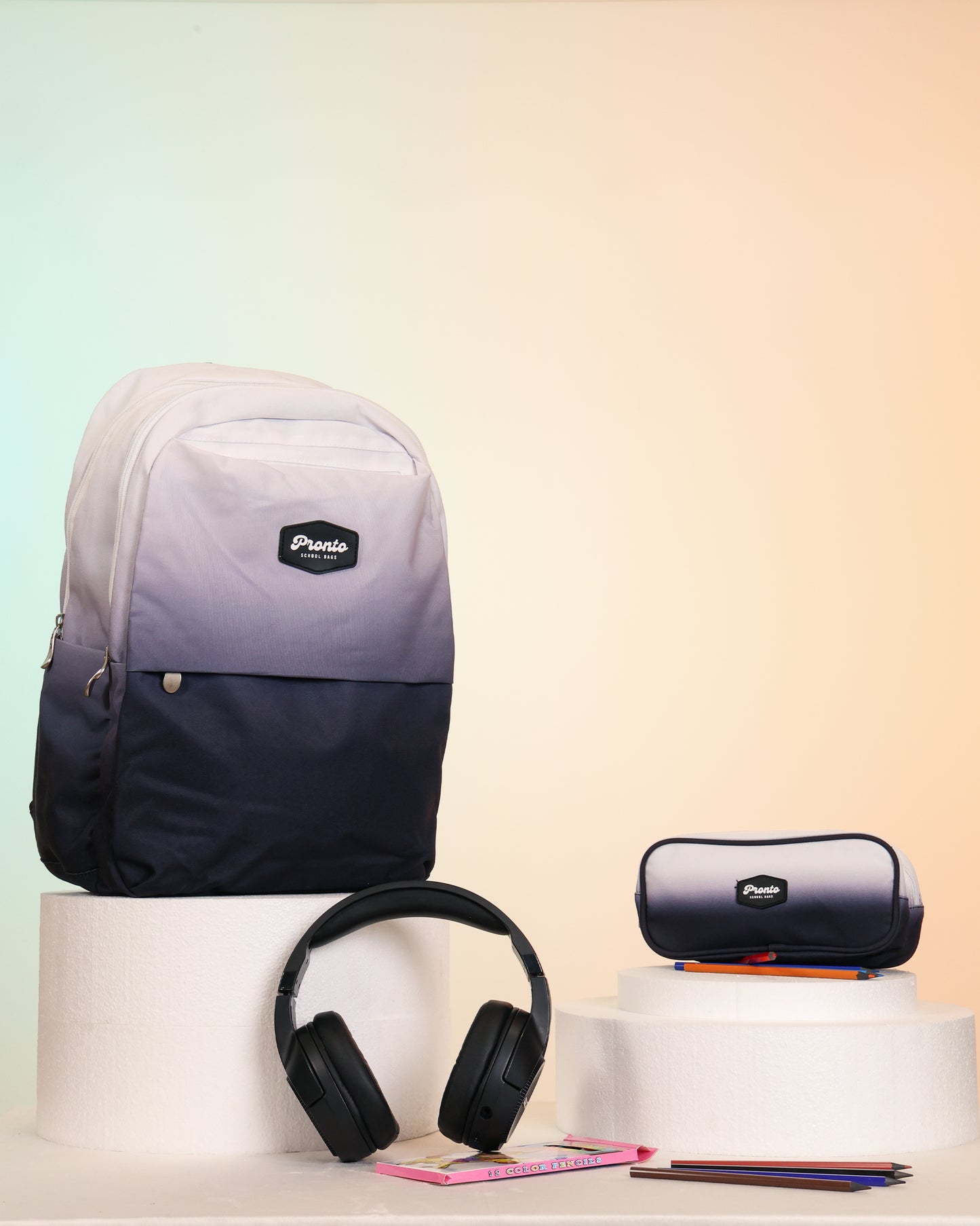 Pronto Monochrome Fade Backpack Set 18"