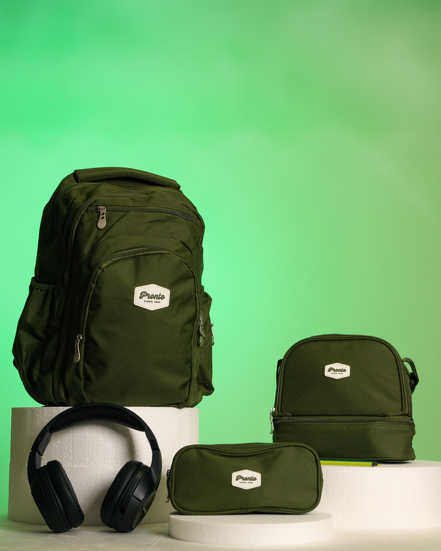 Pronto Forest Green 3-in-1 School Set 18"