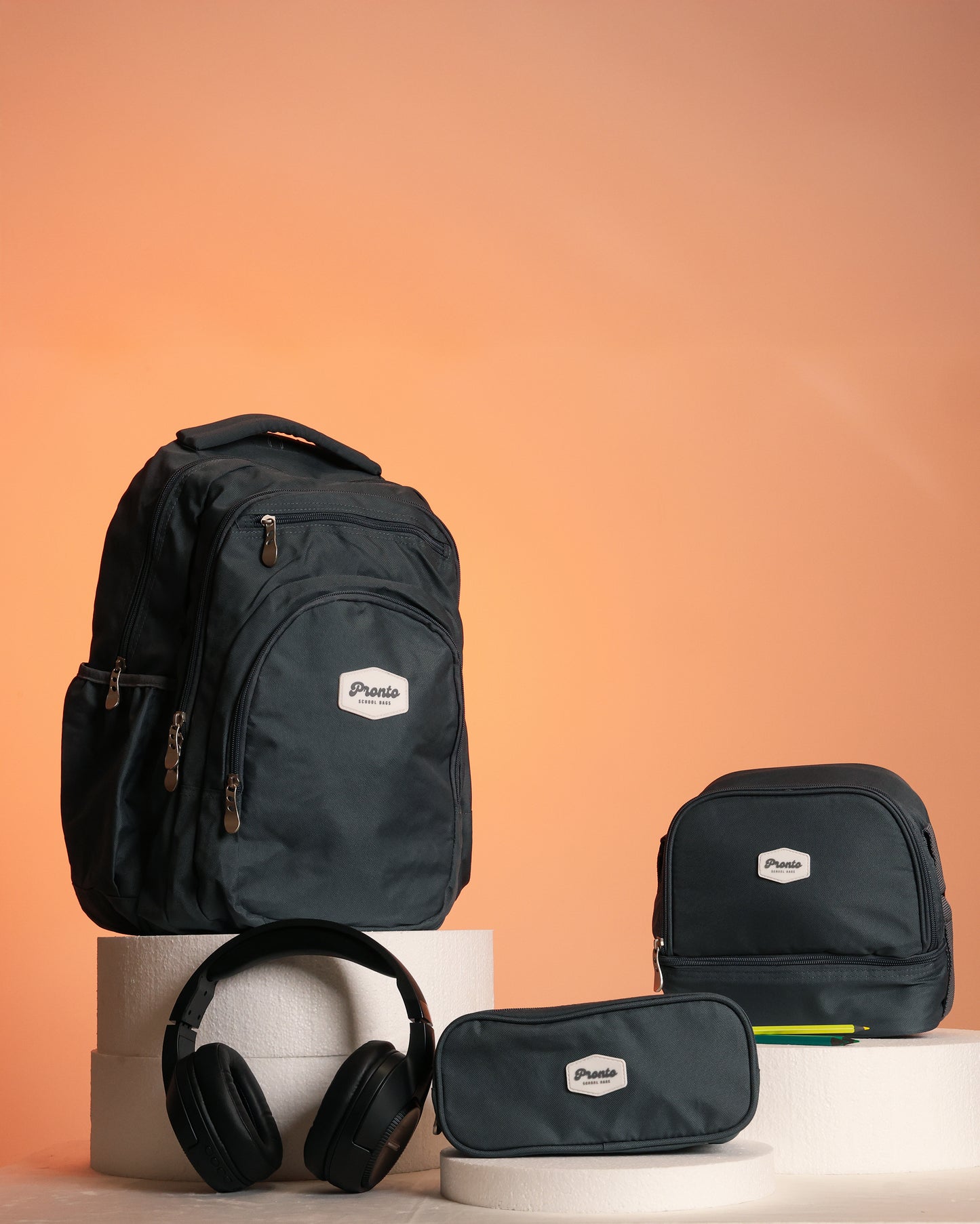 Pronto Charcoal Grey 3-in-1 School Set 18"