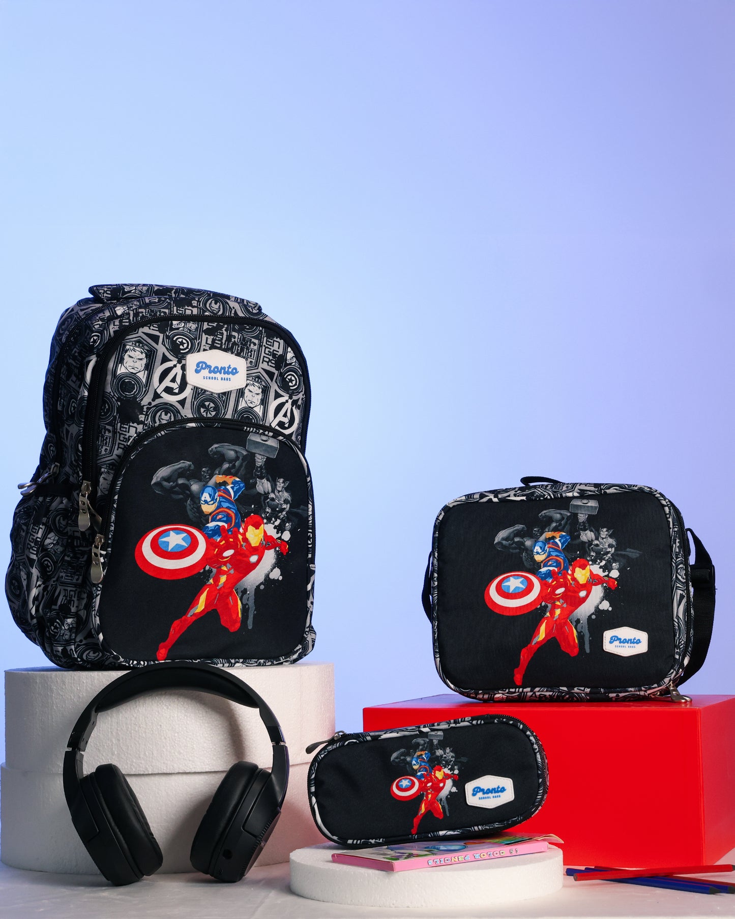 Pronto Avengers 3-in-1 School Set 16”