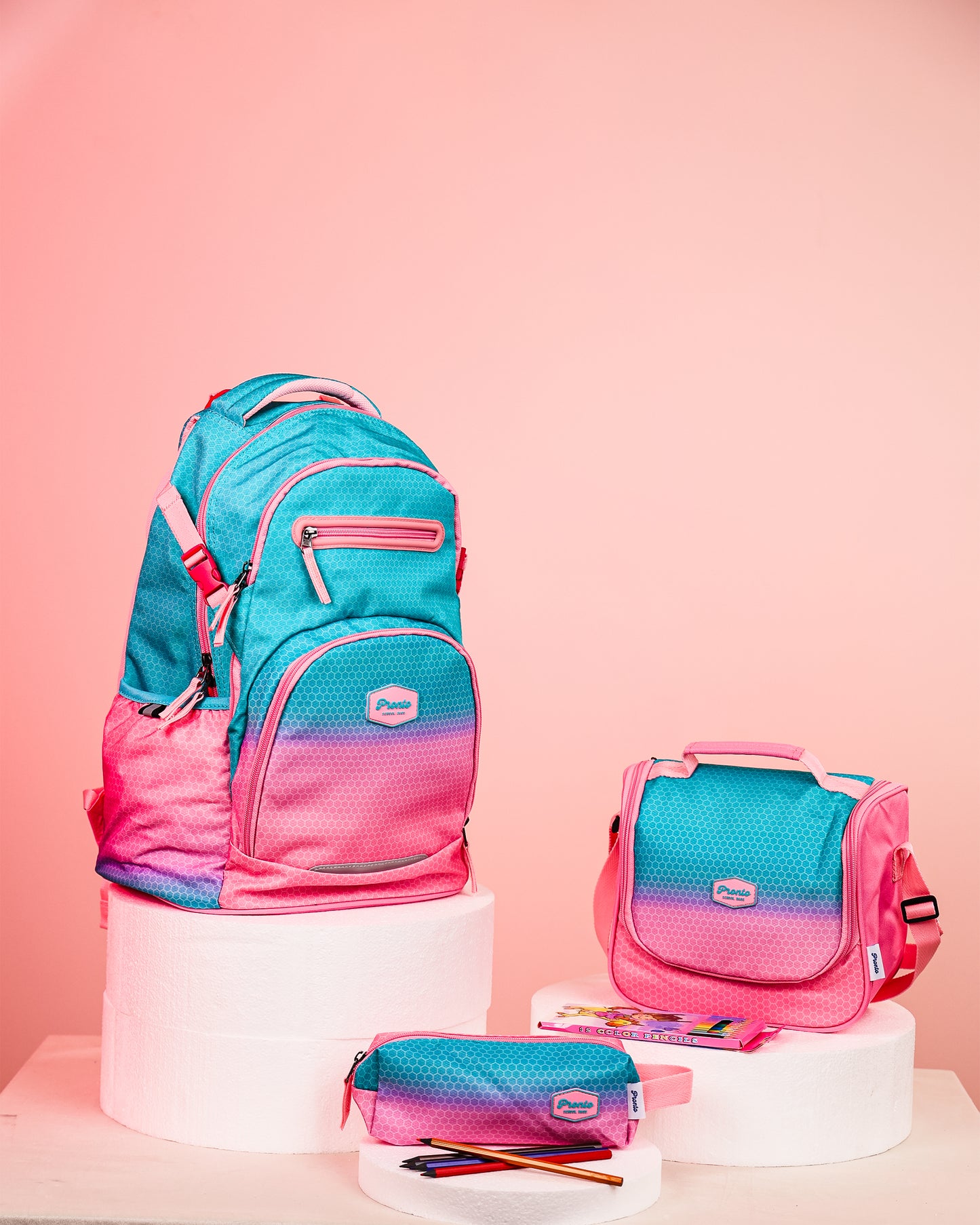 Pronto Cotton Candy 3-in-1 School Set 18"