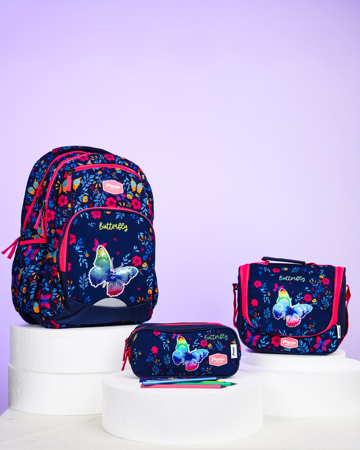 Pronto Butterfly Garden 3-in-1 School Set 18”