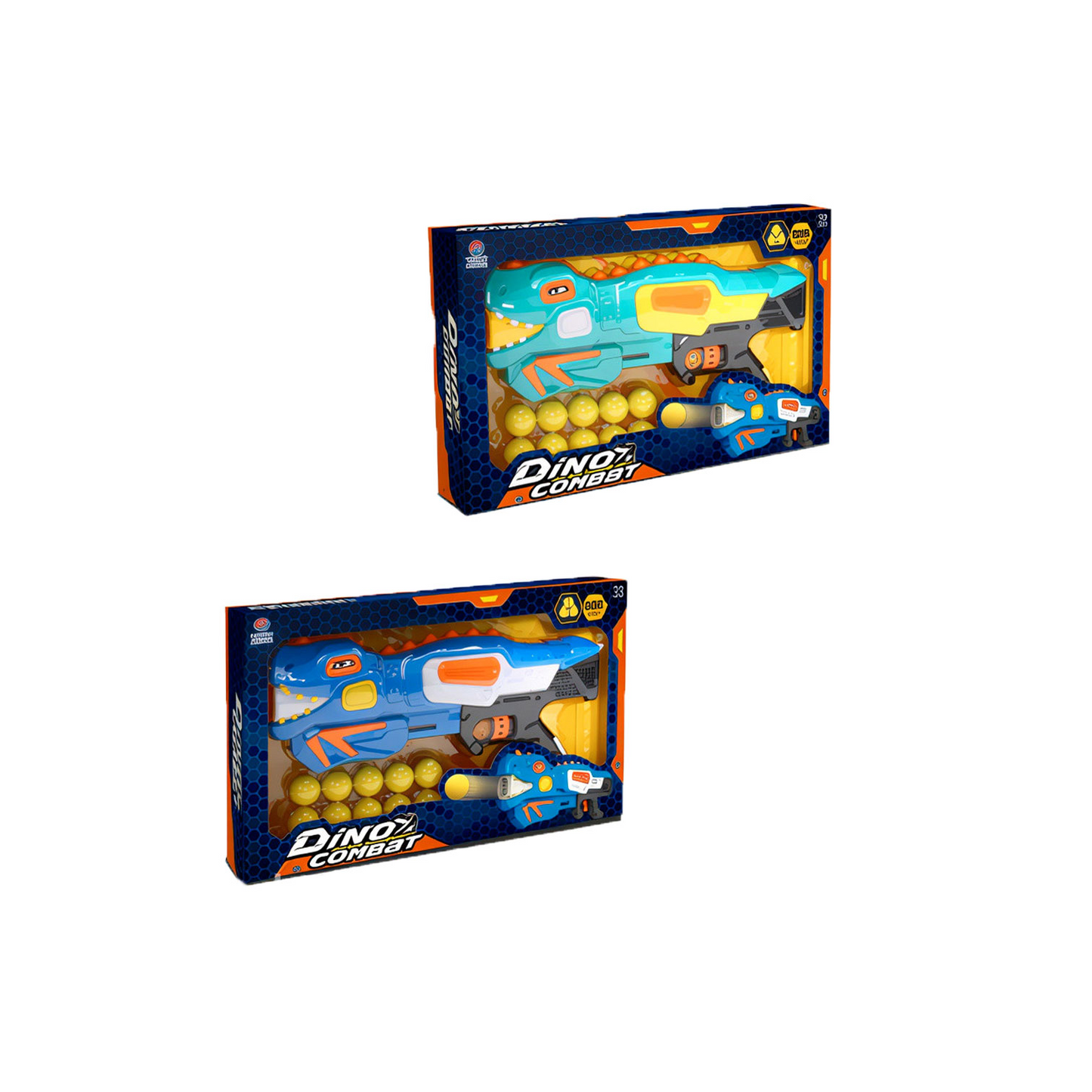 A dinosaur placed balls in a box