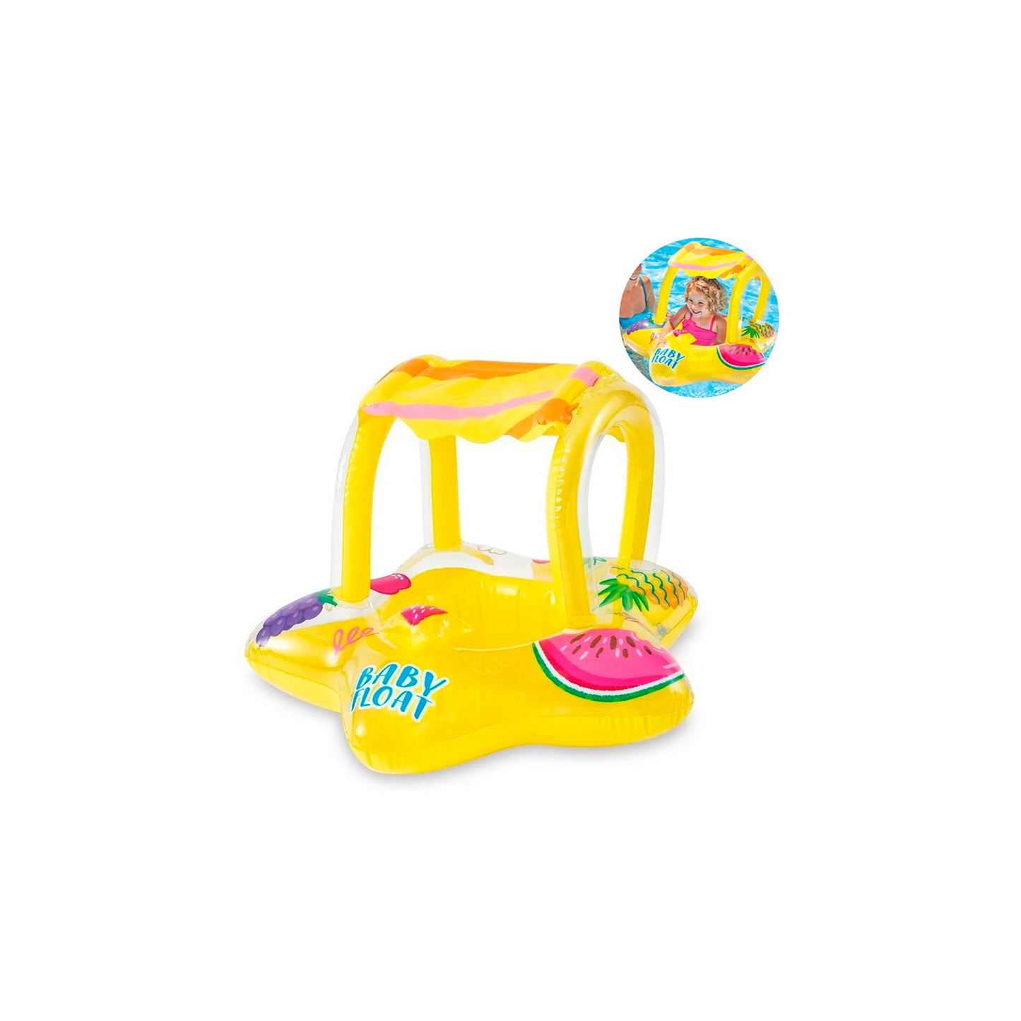 INTEX Kids' Star Swim Ring With Sunshade