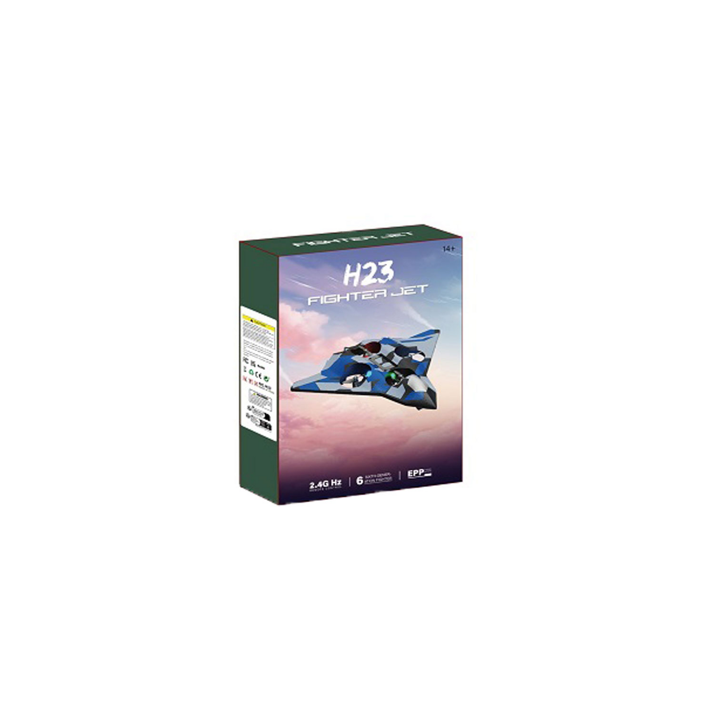 A fighter plane in a box
