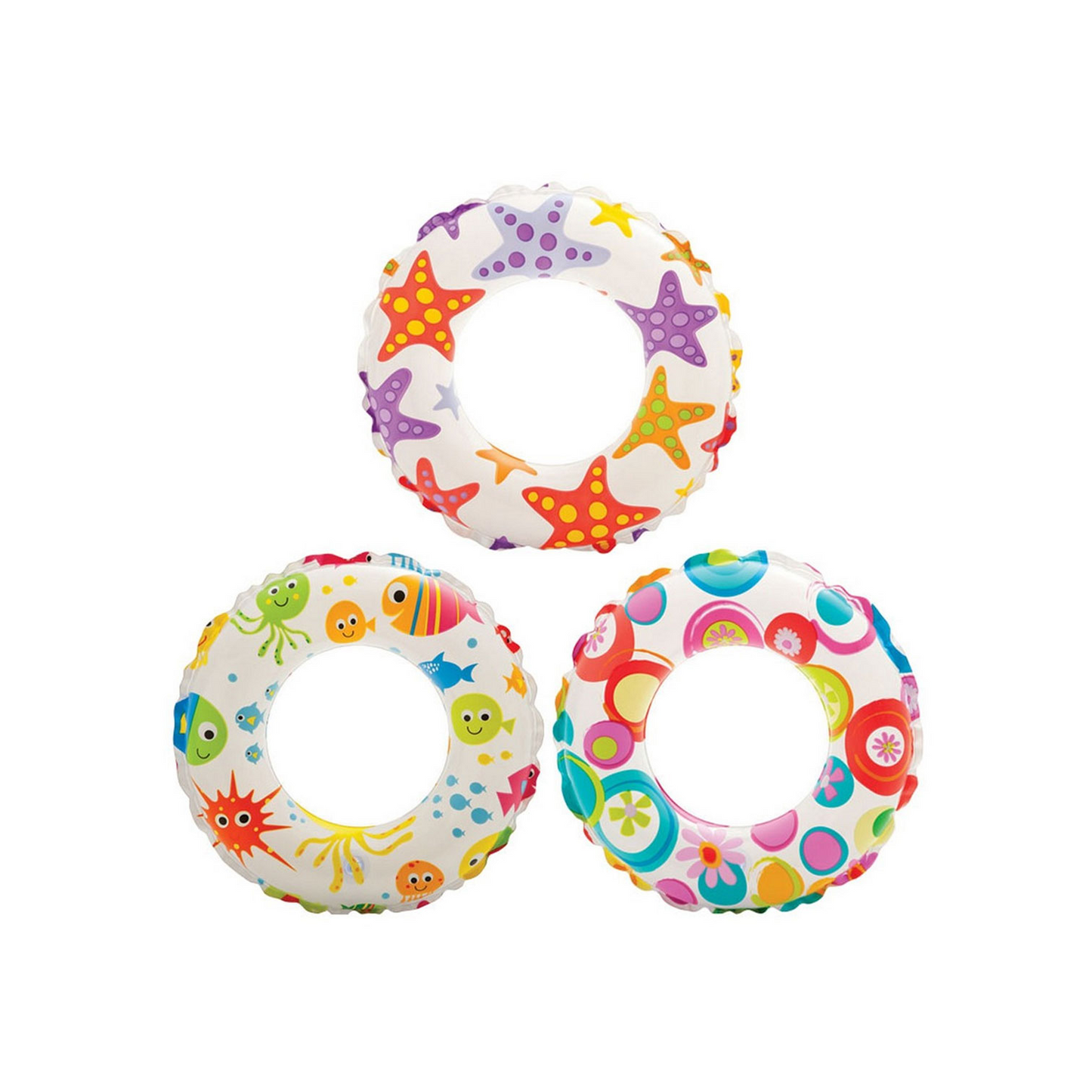 INTEX Colorful Inflatable Swim Ring 61 cm Bagged