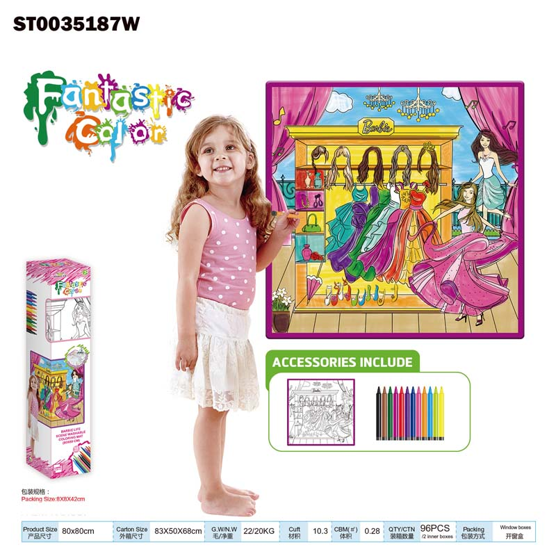 NET Large coloring rug in a box