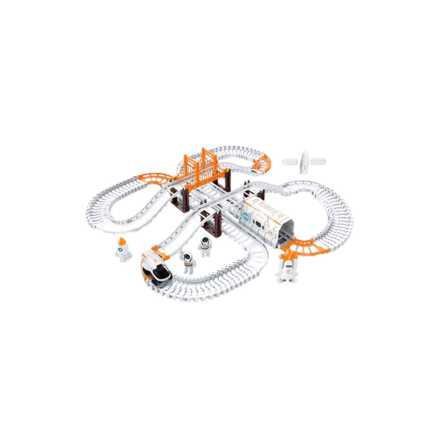 Train with moving track Spaceman with battery box