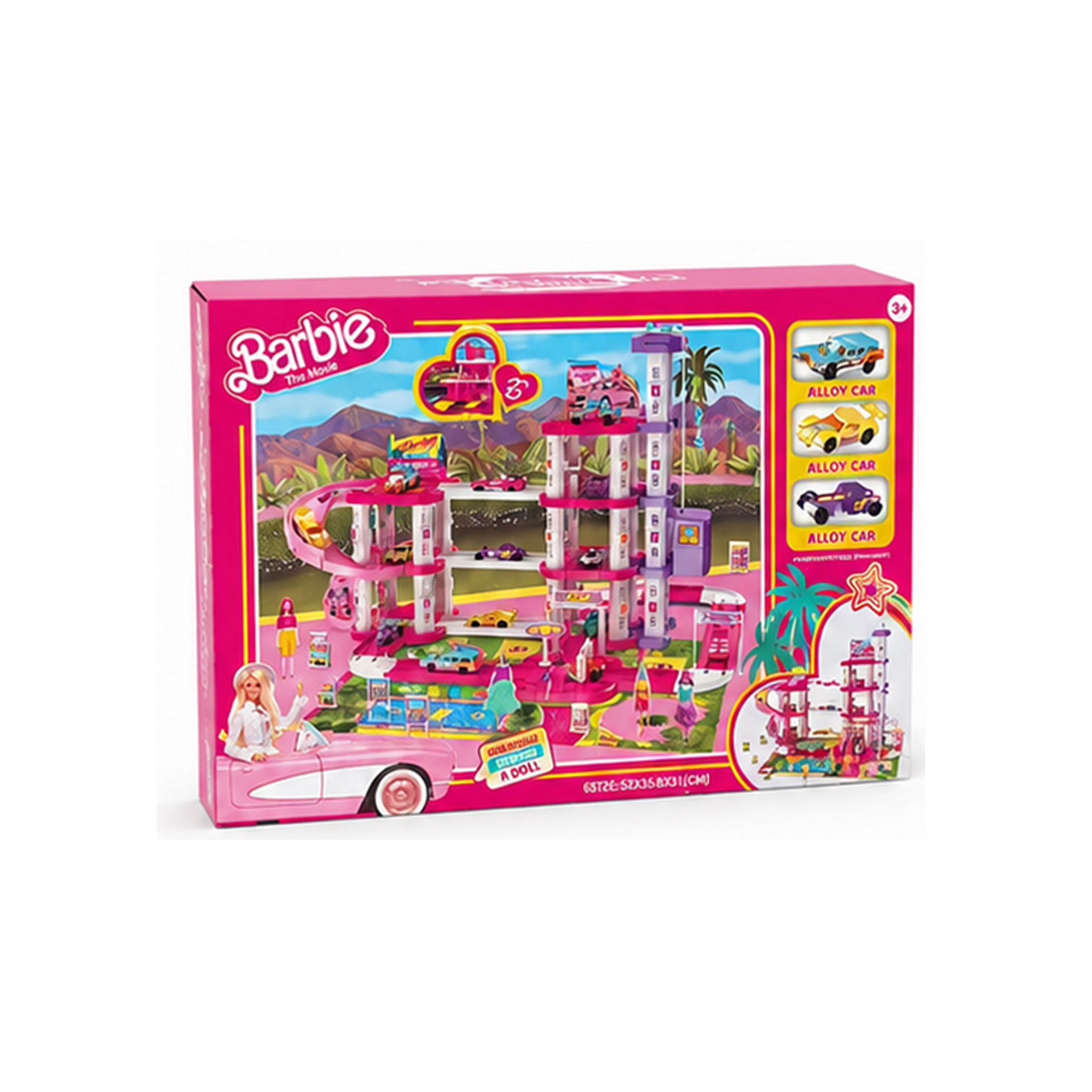 Large Barbie parking lot boxed