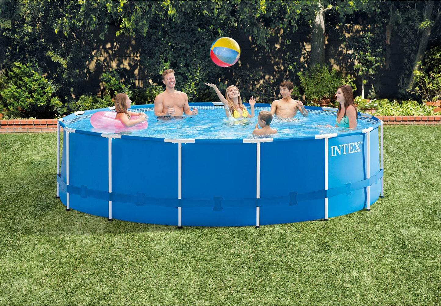 INTEX Prism Frame Round Above Ground Pool 457x122cm