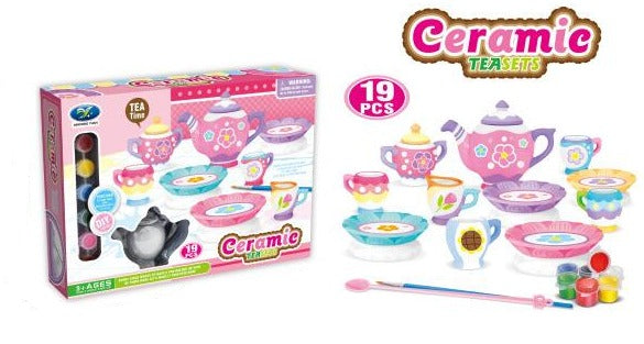 19 piece DIY tea set