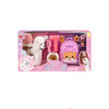 Interactive Singing Plush Dog with Grooming Set and Pink Bag