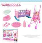 Baby Doll with Stroller and Crib