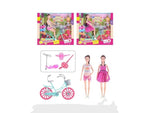Doll with Scooter and Bicycle