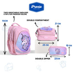 Pronto Pink Unicorn Backpack Set 17”