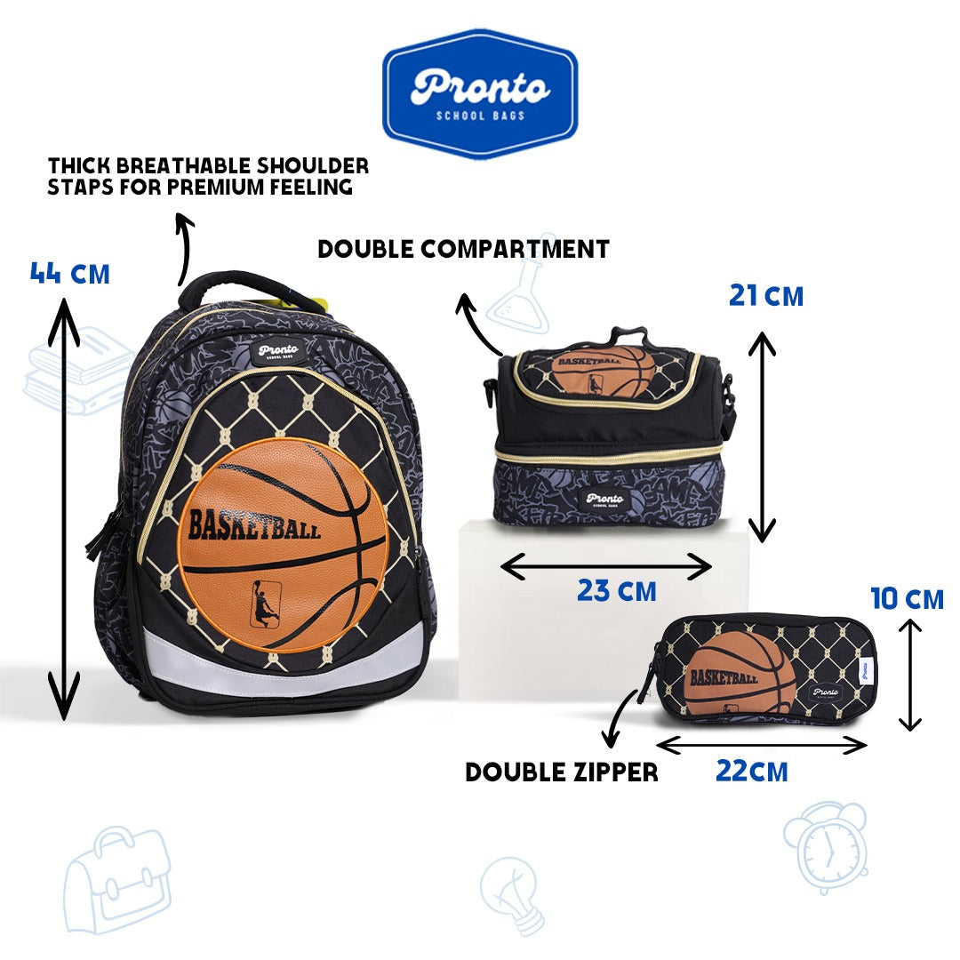 PRONTO 17" 3pcs 3D basketball set