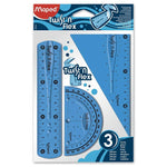 MAPED Twist and flex 15cm geometric rulers set