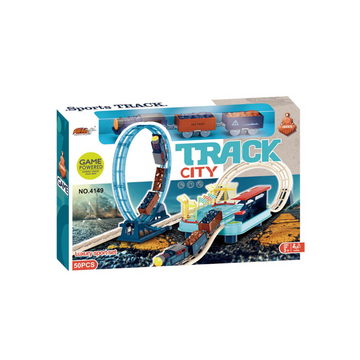 Colorful train track boxed