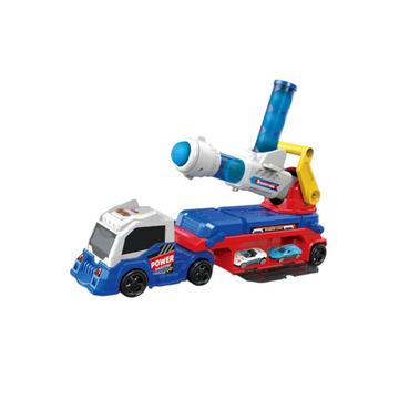 Tanker with large ball launcher in can