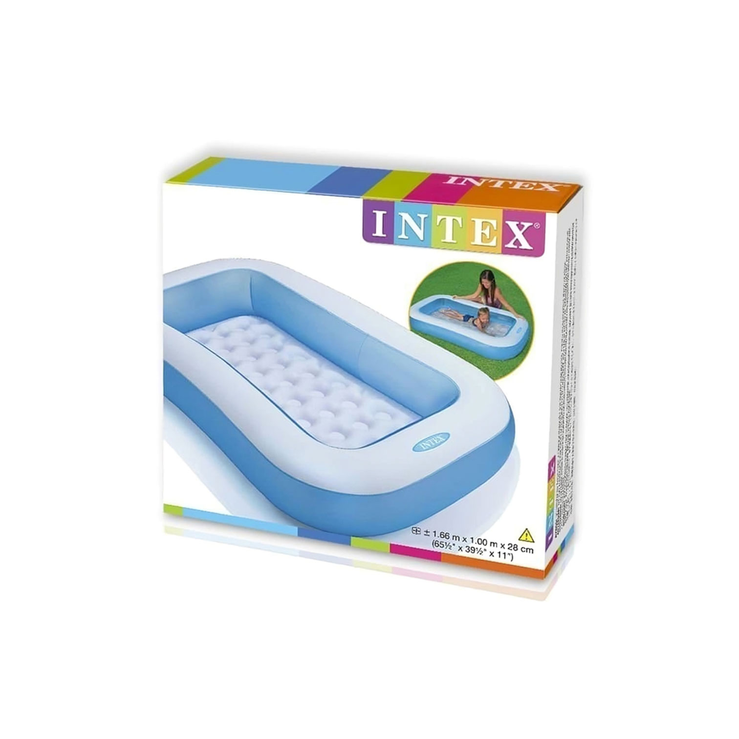 INTEX Rectangular Pool 166*100*28 cm