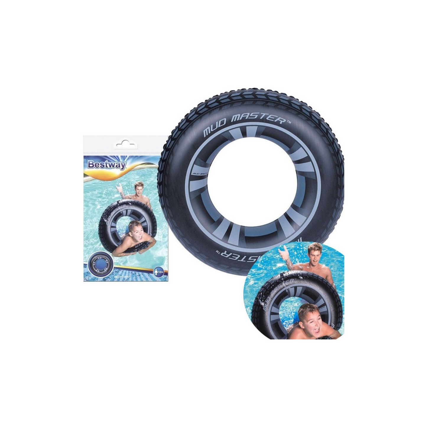 BESTWAY Black Swim Ring 91 cm
