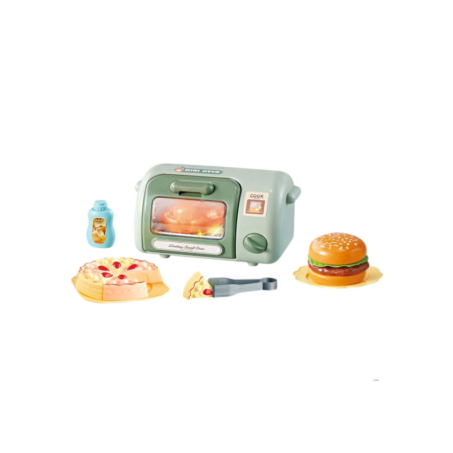 Toy oven with accessories boxed