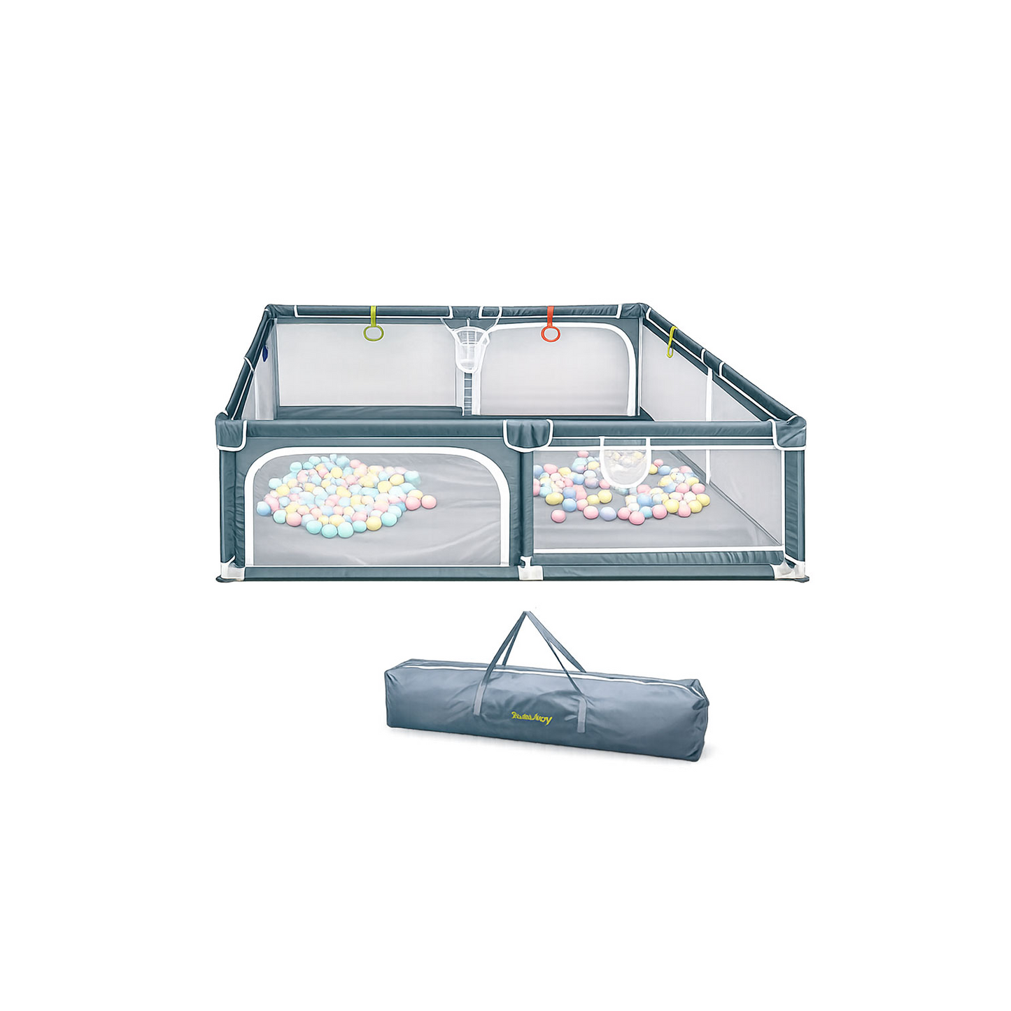NET Park with balls in a bag in a box