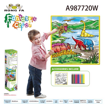 NET Large coloring rug in a box