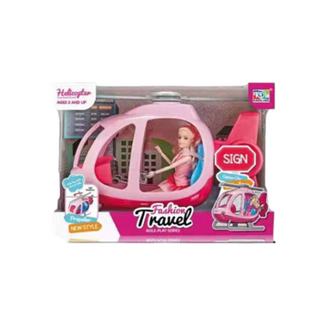 NET Barbie with large helicopter in a box