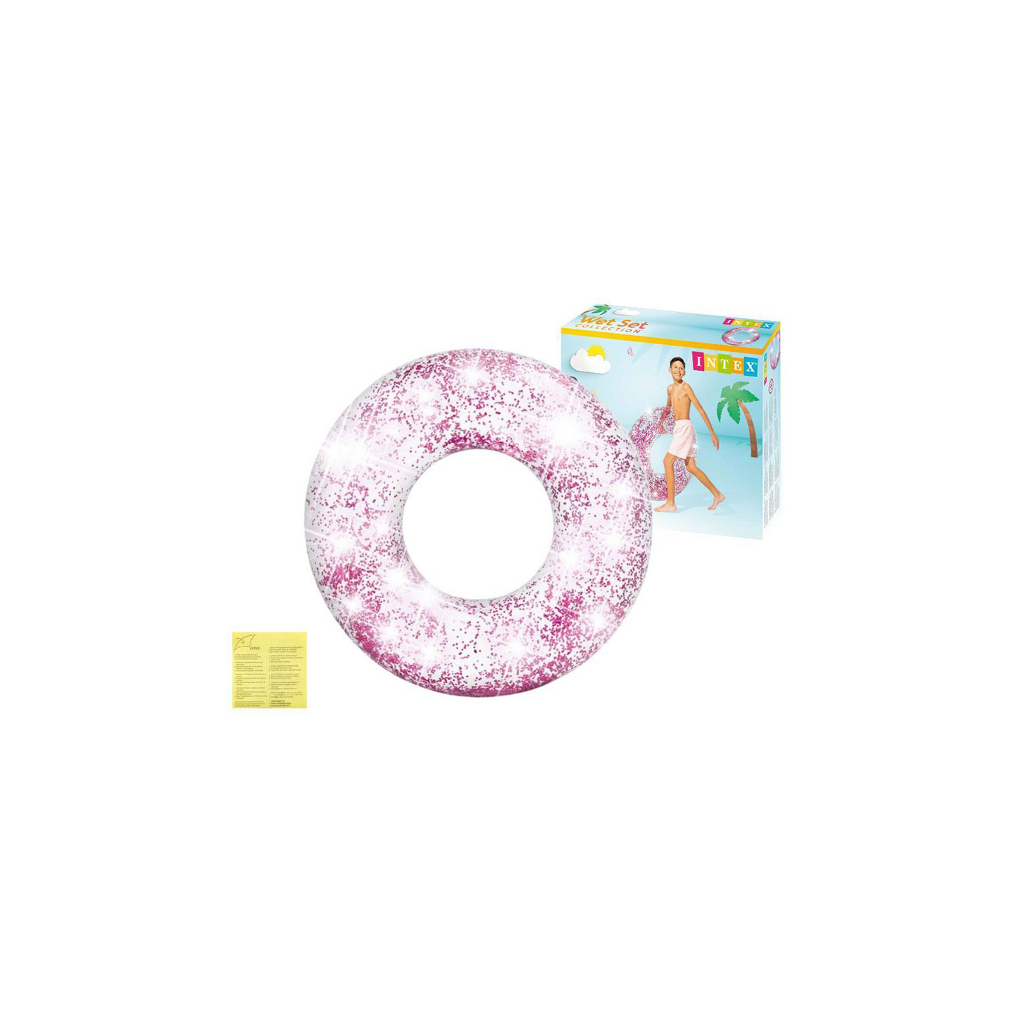 INTEX Transparent Glitter Swim Ring 119 cm