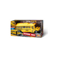 Yellow bus with light and musical in a box