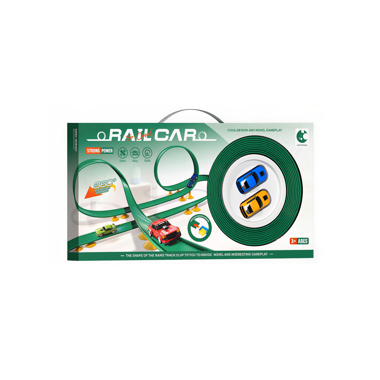 A track that races cars in a box