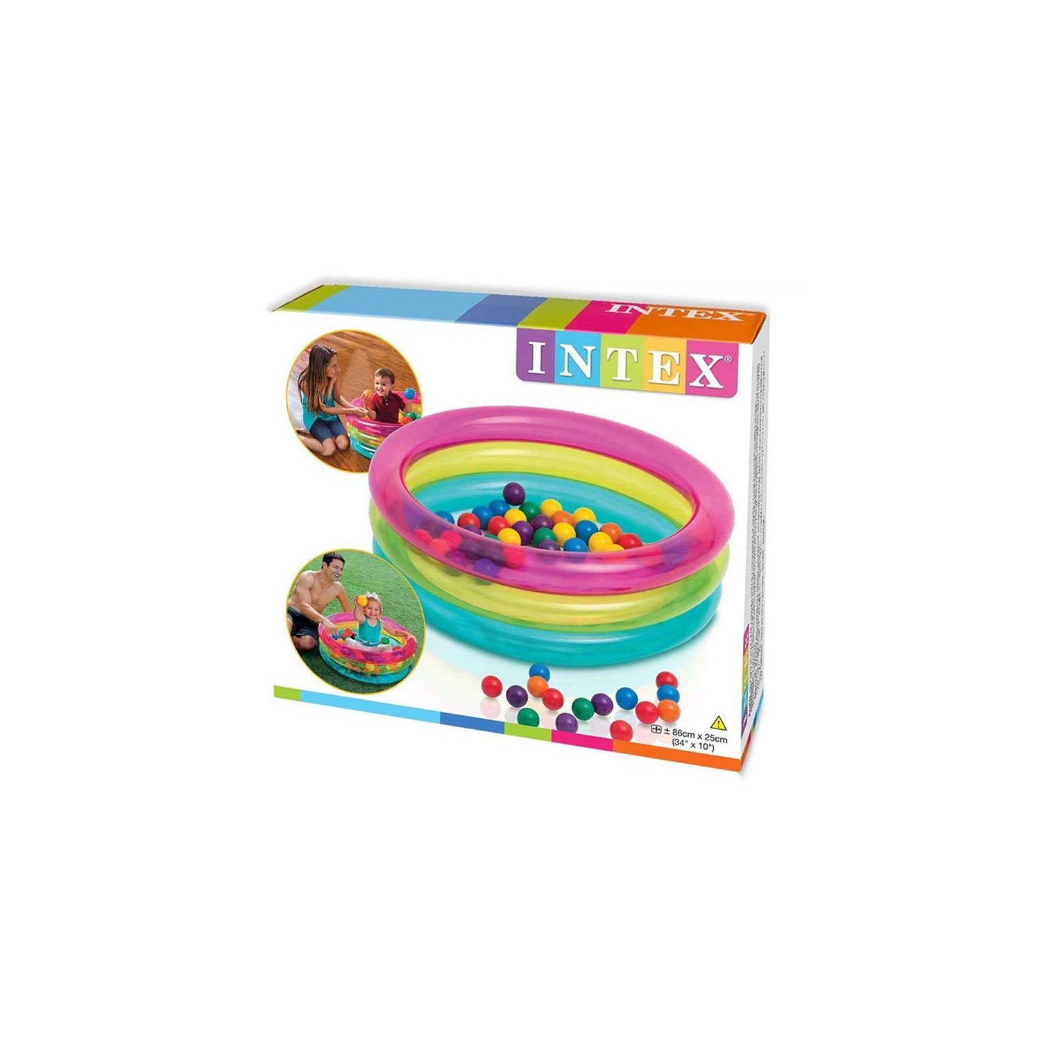 INTEX Large Colorful Pool With Balls 86*25 cm