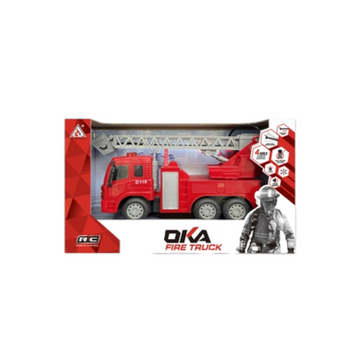 Large charging fire truck with can