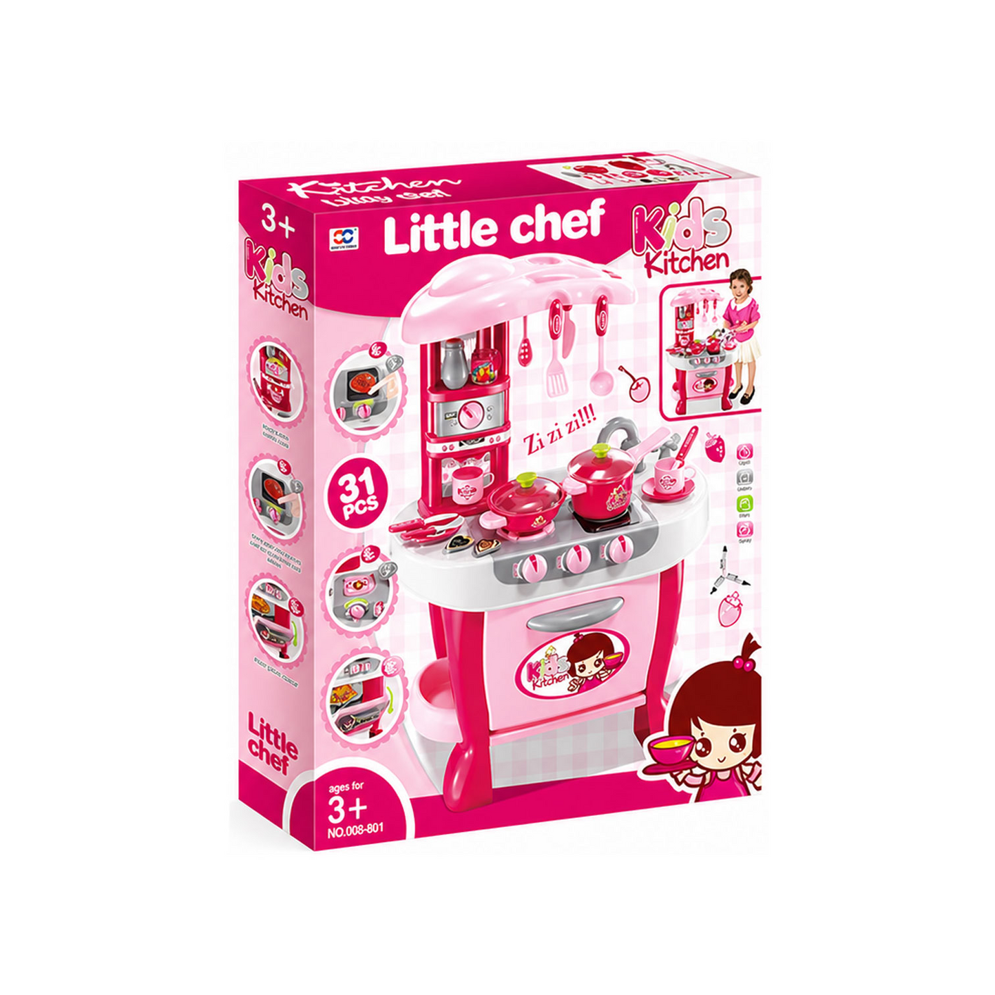 NET Large battery-operated toy kitchen with Case