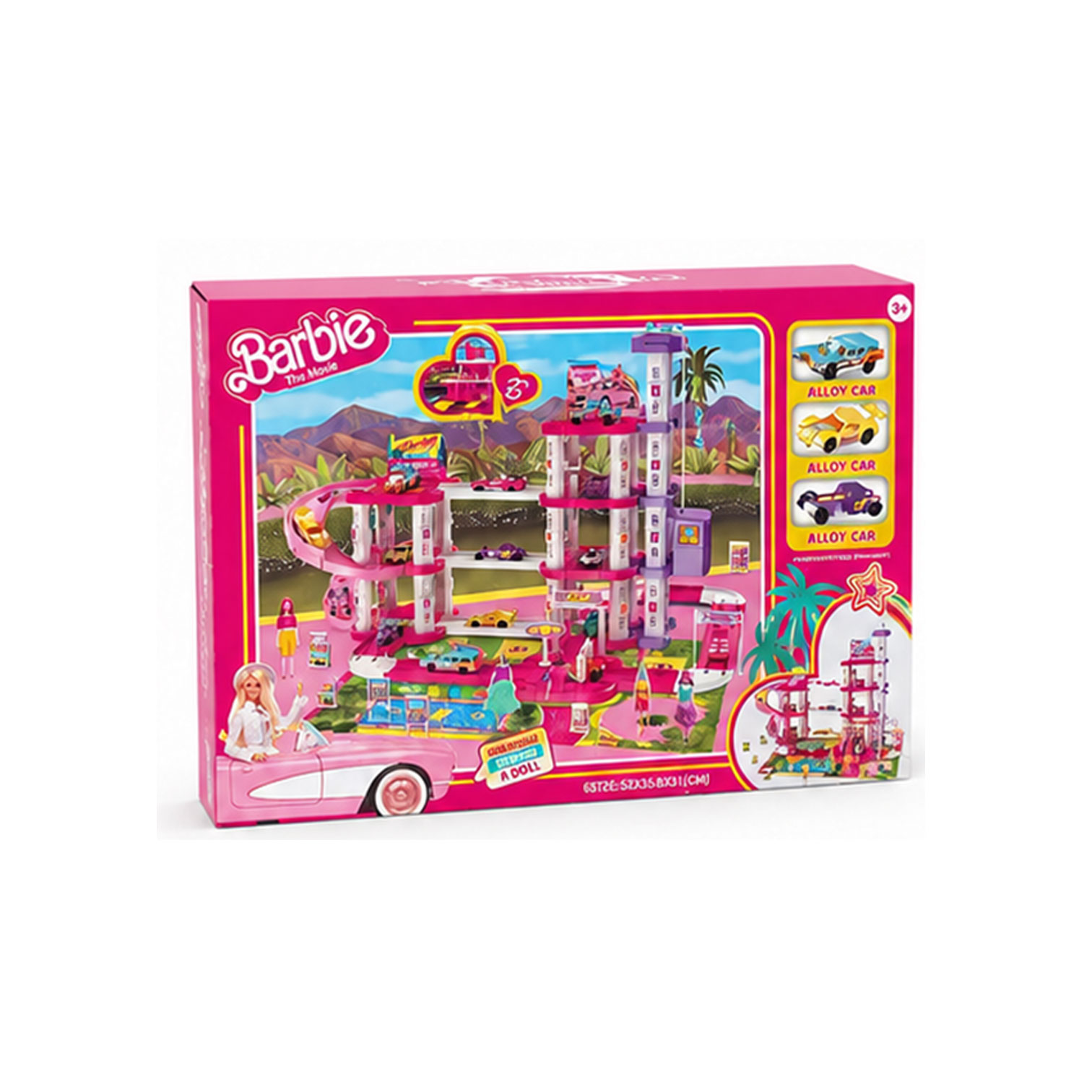Large Barbie parking lot boxed