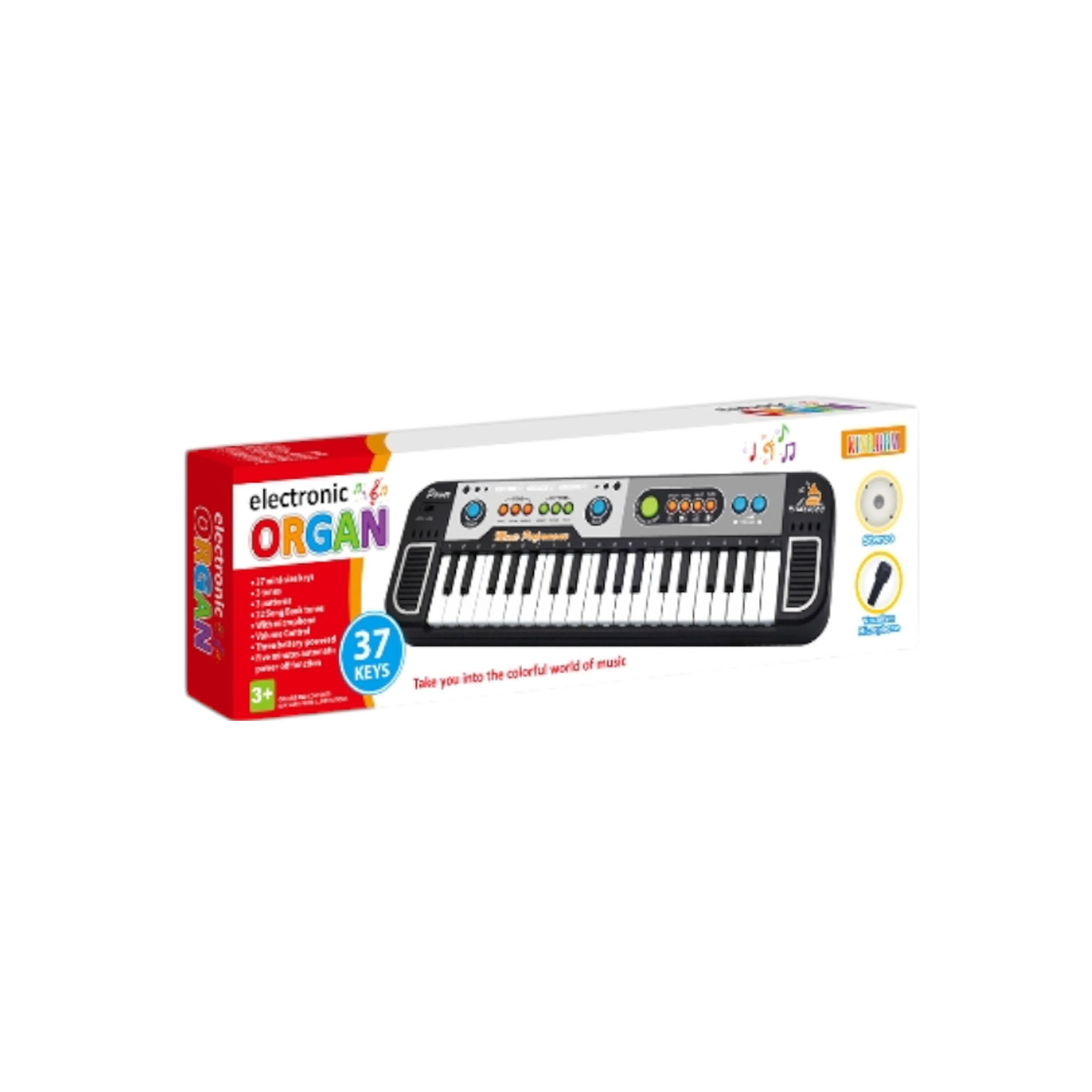 37 key piano boxed