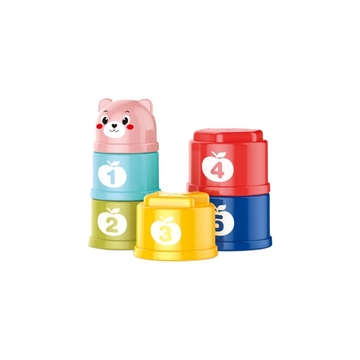 A set of boys' rattles in a box