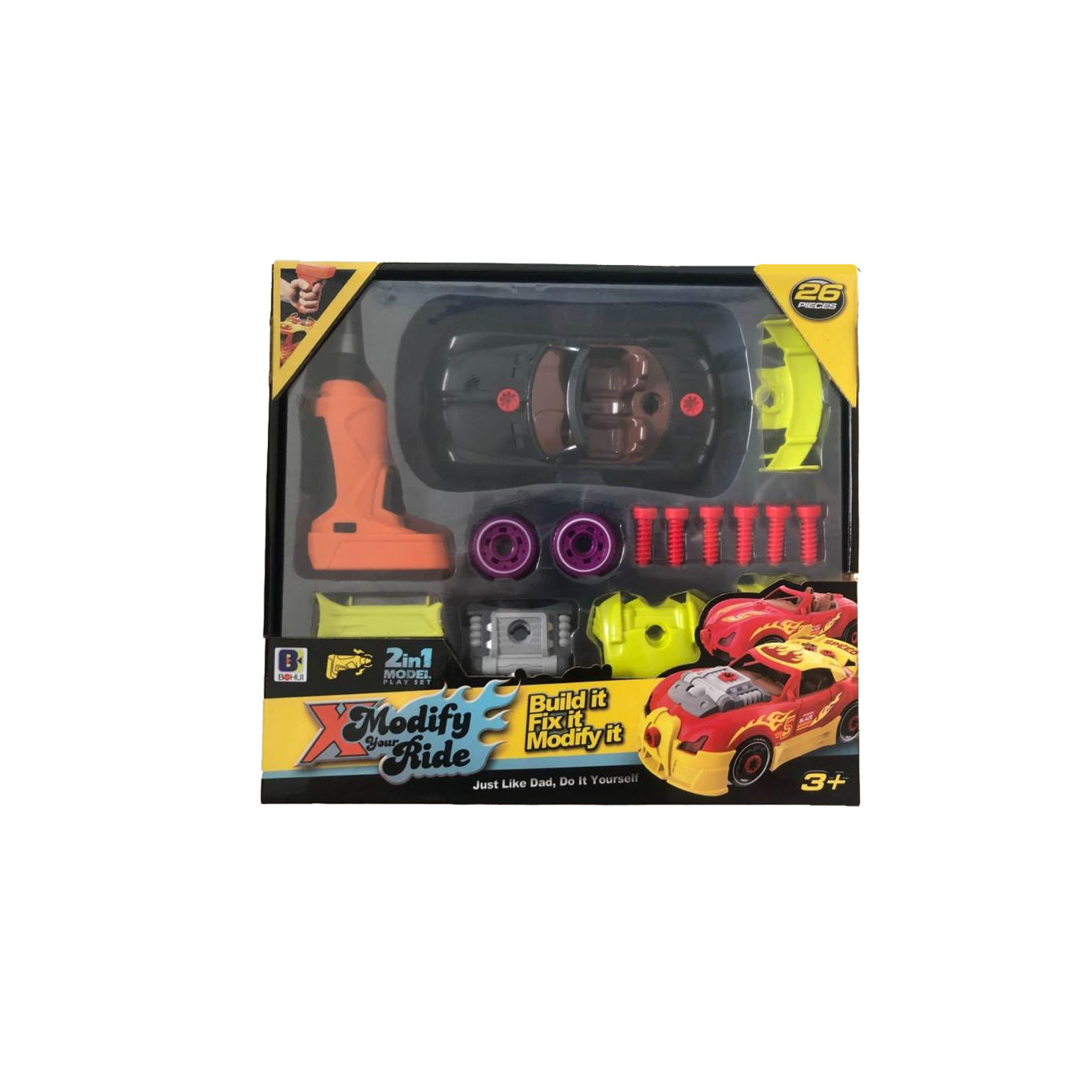 Car battery building set boxed