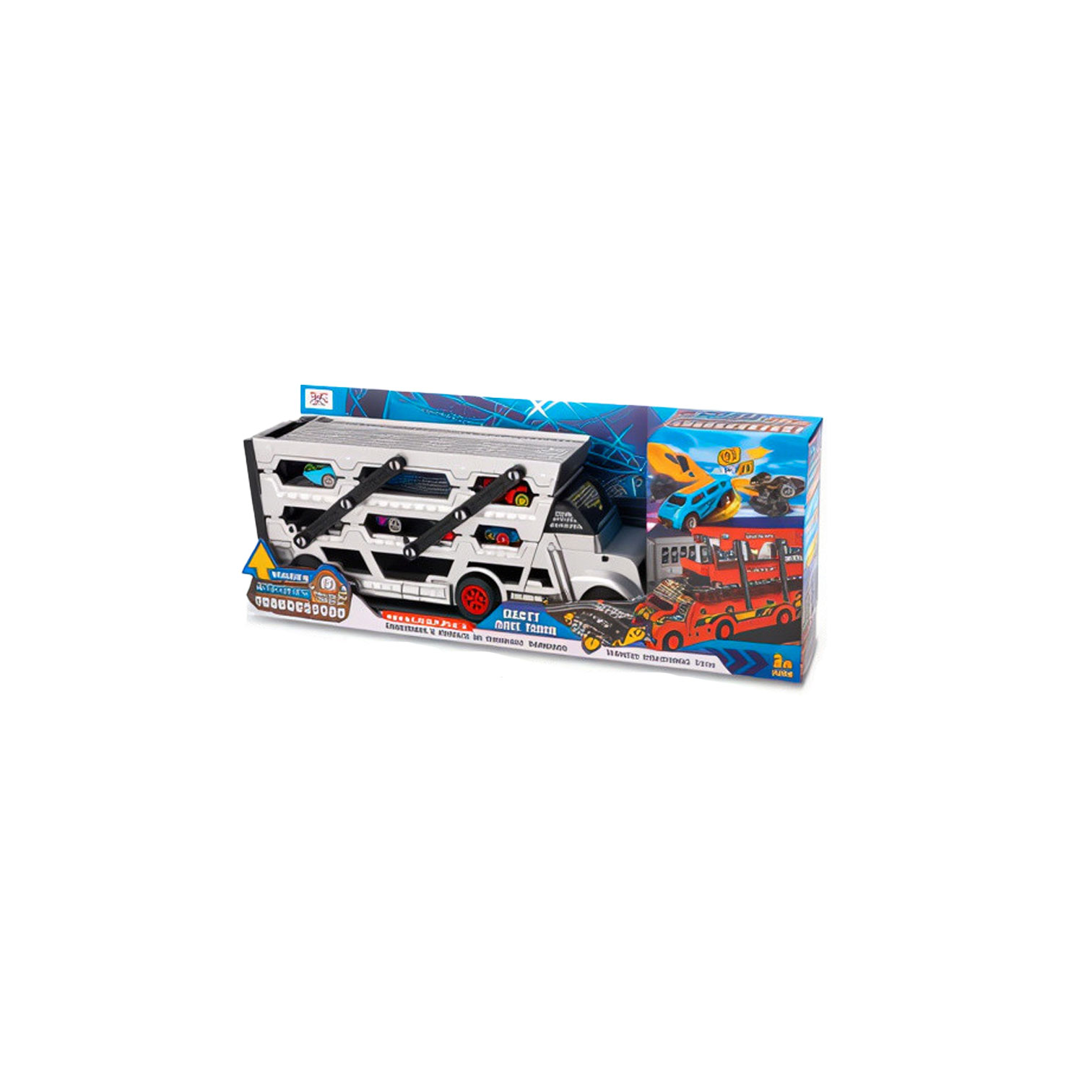 Previously boxed car transporter