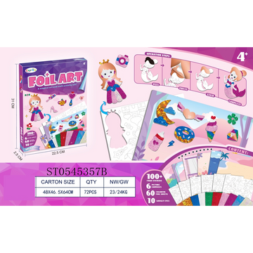 Glitter stickers coloring in a box